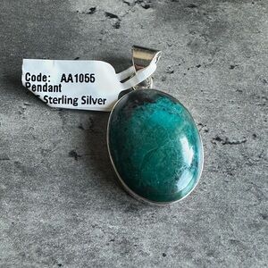 Sterling 925 Silver Chrysocolla Pendant
